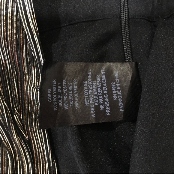 New Re/done top Womens Size Xs/S 90s upcycled crop Half Zip gold Black metallic - Picture 8 of 8